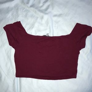 Maroon crop top